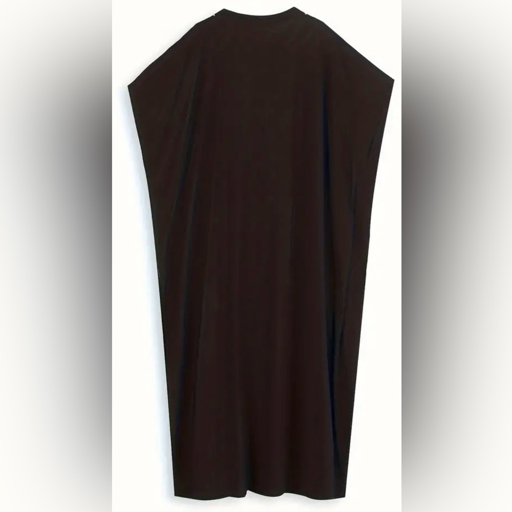 Elegant Black Gold Embroidered Kaftan Cover Up Maxi Dress - Picture 7 of 13